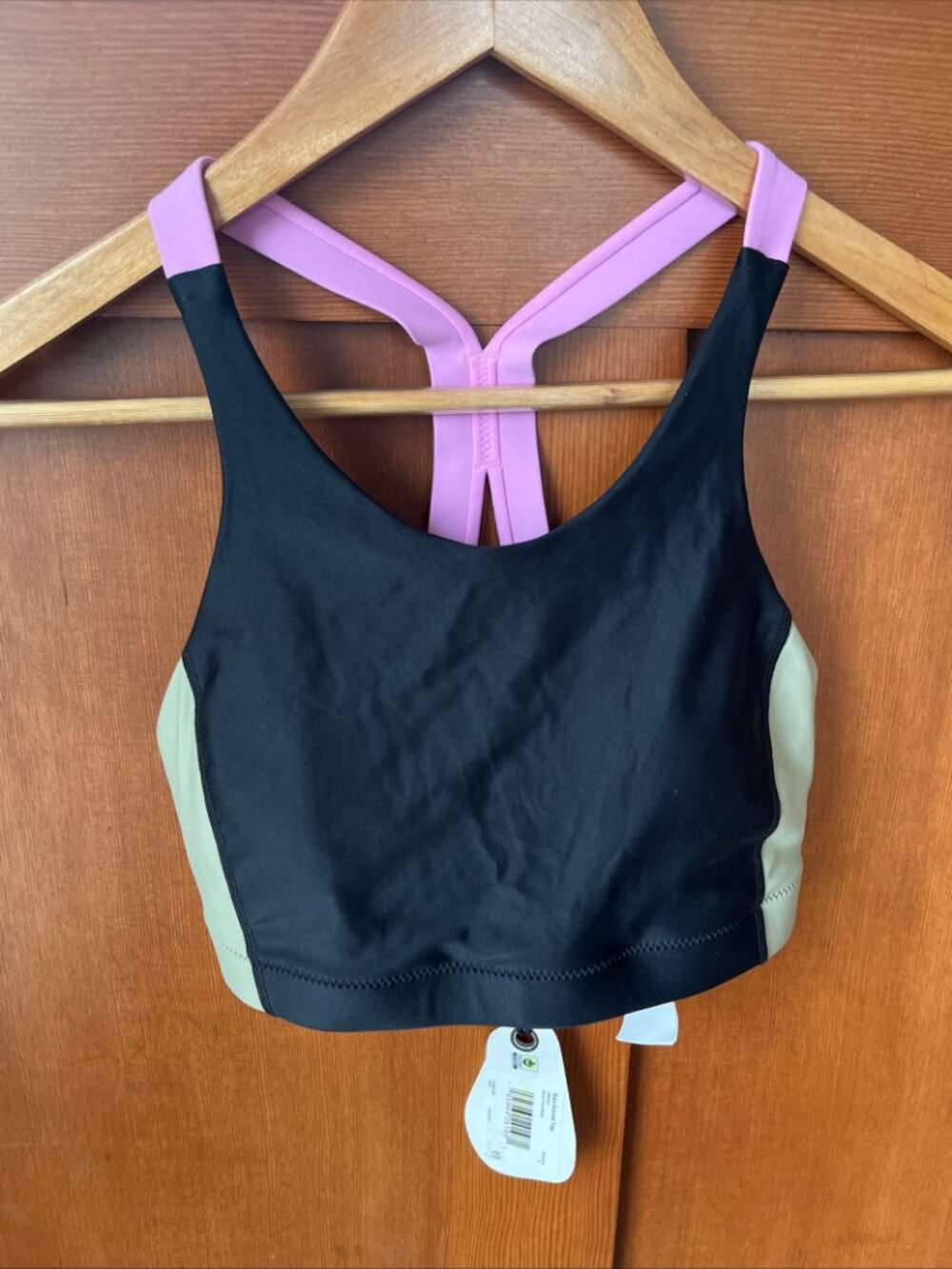 Prana Baja Bound Swim Top Women Small Color Block Athletic Racerback Retail $75